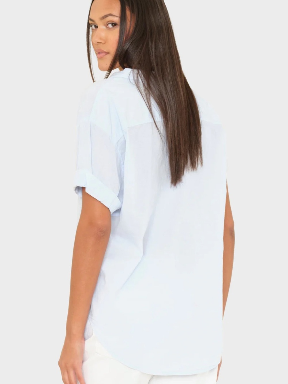 XIRENA Blue Cotton Channing Shirt - Picture 4 of 9